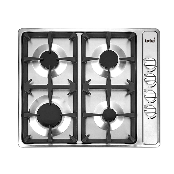 TOTAI 60CM 4 BURNER GAS HOB- STAINLESS STEEL - 26/TOTG4502CB