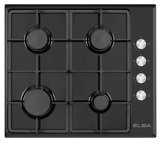 ELBA 60CM 4 GAS BURNER HOB WITH BLACK FINISH 04/T65-450B