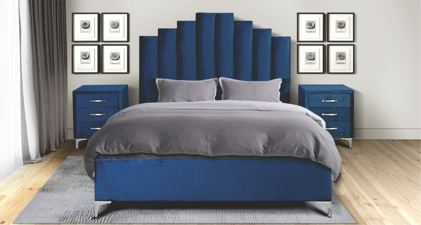 3 PC VERONA SLEIGH INCLUDING 2 PEDESTALS (EXCL BASE & MATTRESS)