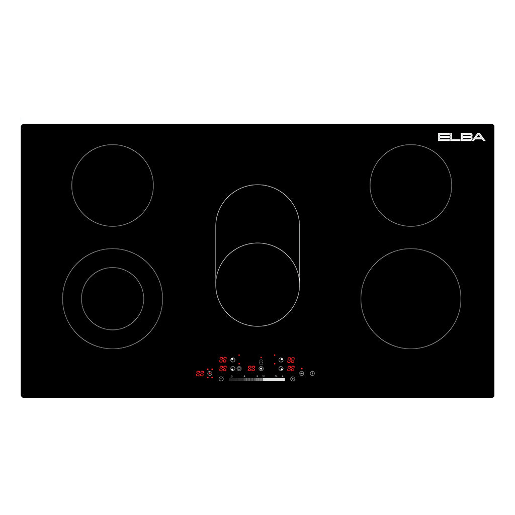 ELBA CLASSIC 90CM 5 ZONE CERAN HOB- BLACK  02/LT5-02