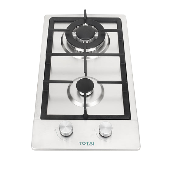 TOTAI 2 BURNER GAS HOB STAINLES STEEL - 03/TS2BNR-SS