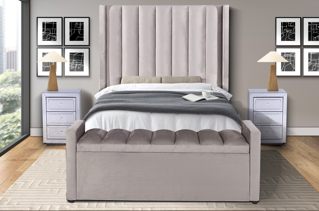 TRINKET HEADBOARD + BLANKET BOX (EXCLUDES PEDESTALS)