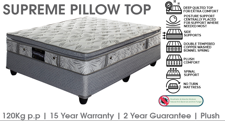 PREMIER SUPREME PILLOW TOP - SINGLE BED SET
