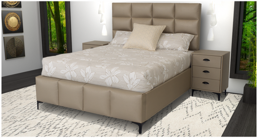 PARIS SLEIGH BED INCLUDING 2 PEDESTALS (EXCL BASE & MATTRESS)