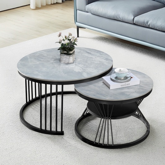 ZEMURA BLACK COFFEE TABLE SET