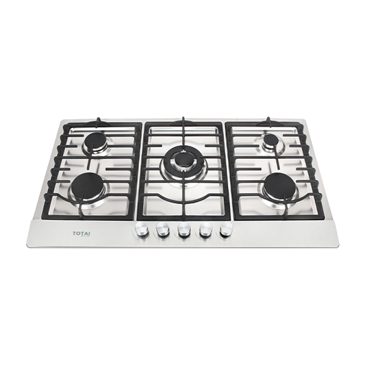 TOTAI 5 BURNER GAS HOB STAINLESS STEEL -  03/TS5BNR-SS