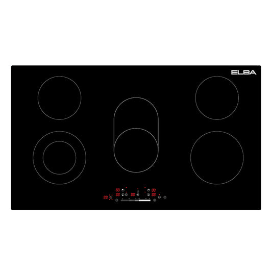 ELBA CLASSIC 90CM 5 ZONE CERAN HOB- BLACK  02/LT5-02