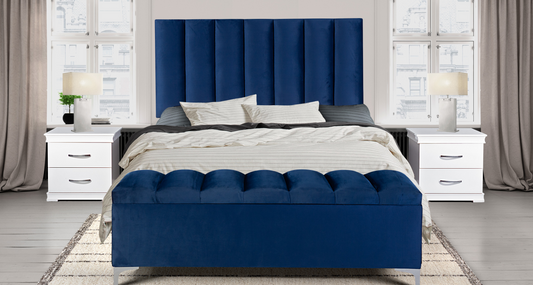 GALAXY HEADBOARD + BLANKET BOX - NIAGRA (EXCLUDES PEDESTALS)