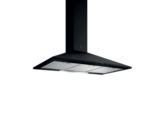 ELICA 60CM PYRAMID STYLE COOKER HOOD- BLACK 10/MISSY60 BLK