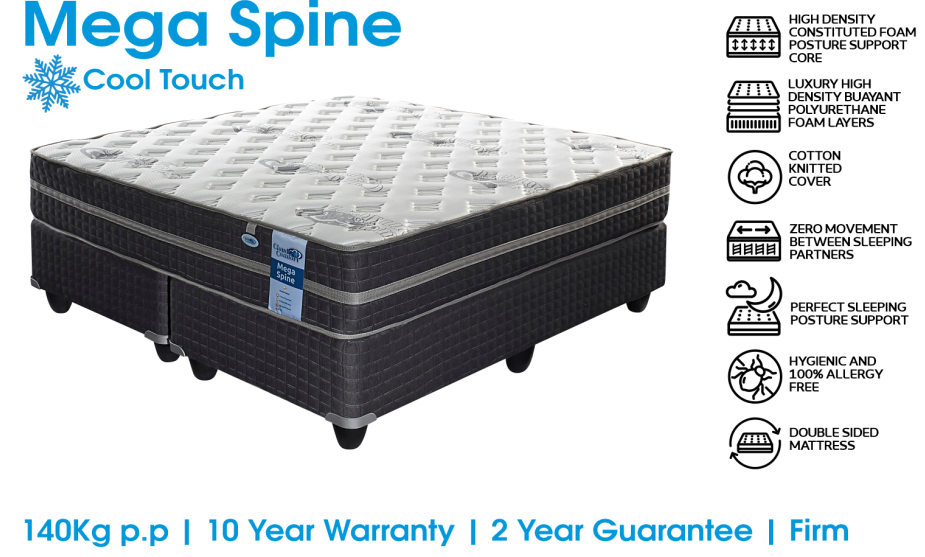 Cloud Comfort Mega Spine - Double Bed Set