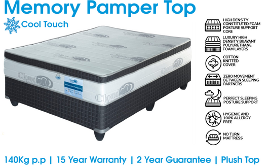 CLOUD COMFORT MEMORY DUAL PAMPER TOP - KING BED SET